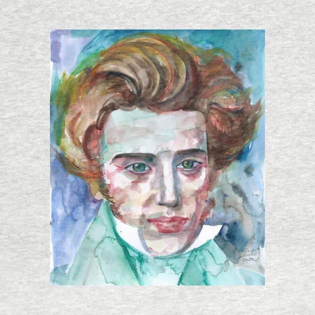 SOREN KIERKEGAARD watercolor portrait by lautir